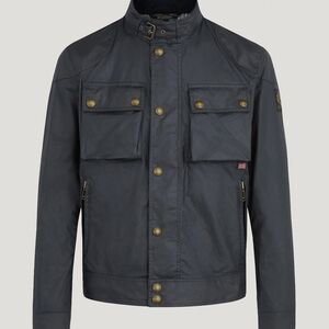 Belstaff Dark Navy Racemaster Waxed Cotton Mens Jacket
